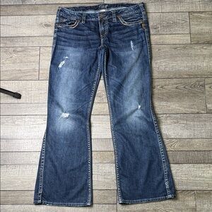 Silver Jeans Frances Women's Distressed Boot Cut Denim